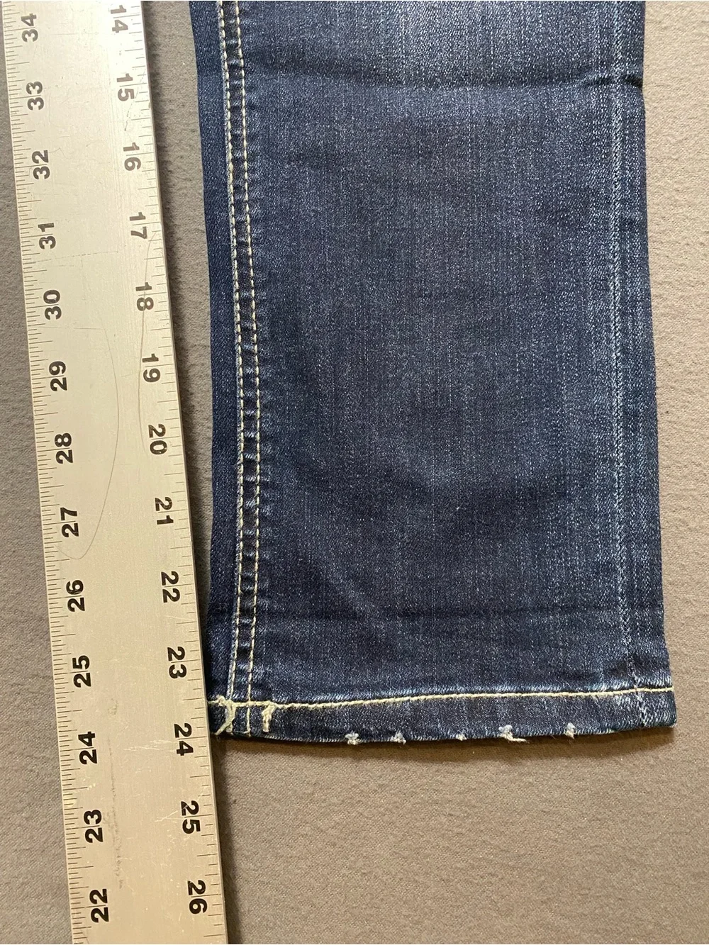 BKE Women’s Dark Blue Slim Slim Fit Mid-Rise Stretch Jeans Size 25 Cropped